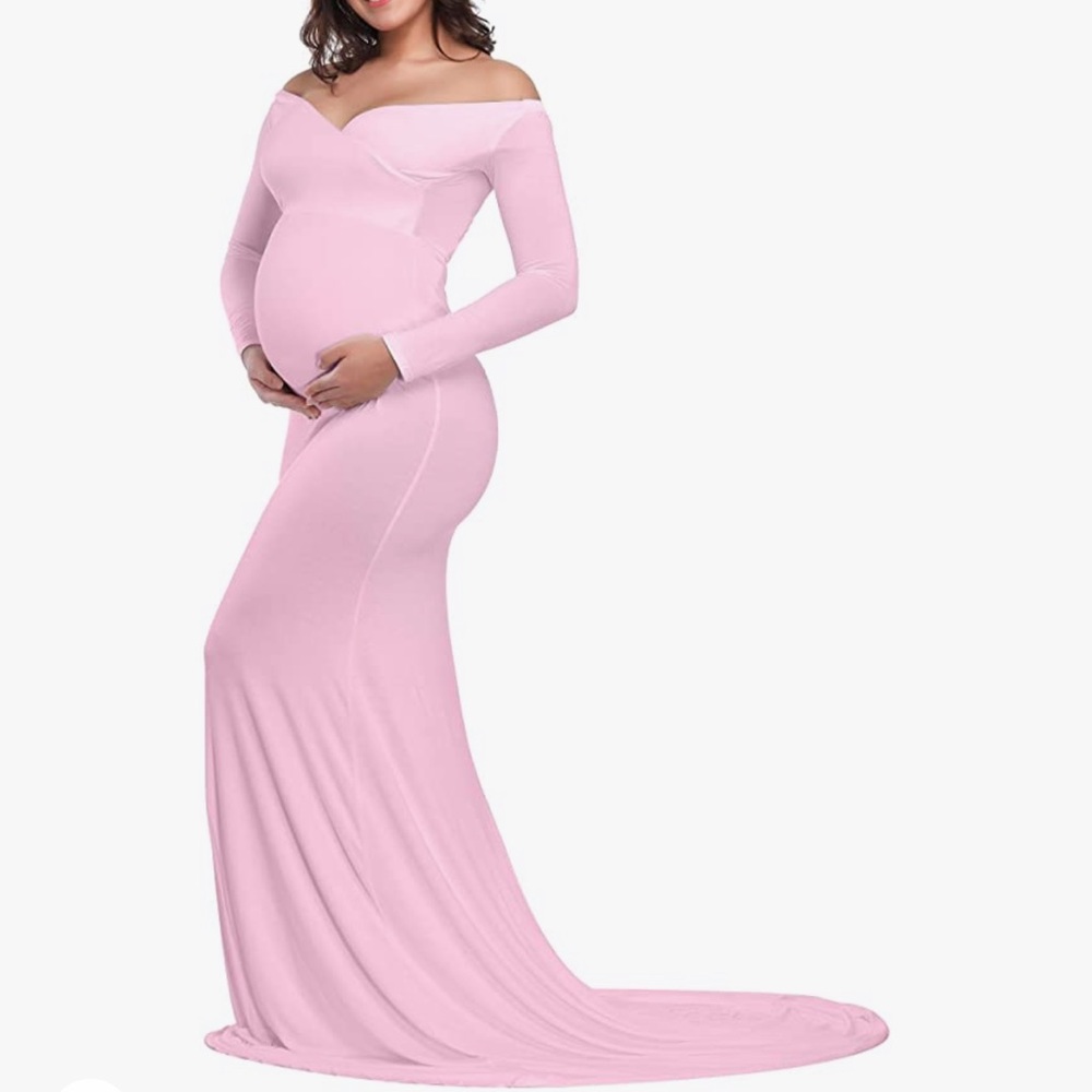 Pink maternity dress Size S NWOT